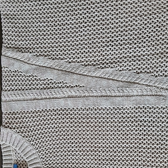 J. McLaughlin Katja Open Knit Poncho Sweater Cotton Wmns OS Beachy Boho Cottage - Picture 10 of 11